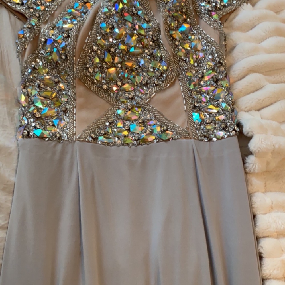 Terani couture silver dress - Picture 2 of 4